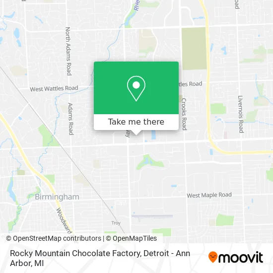 Rocky Mountain Chocolate Factory map