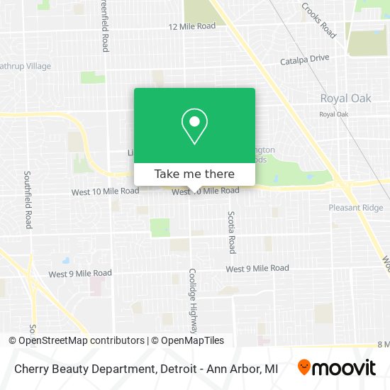 Cherry Beauty Department map