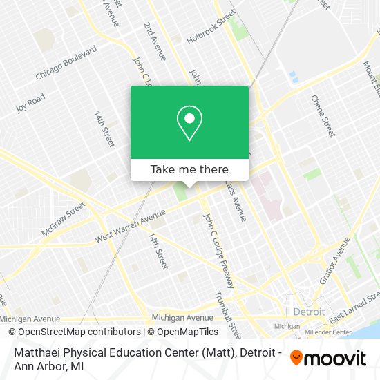 Matthaei Physical Education Center map