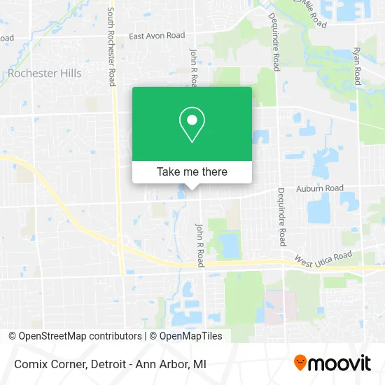 Comix Corner map