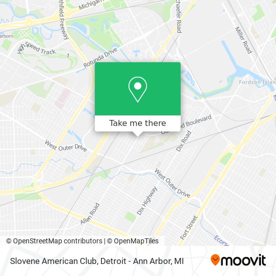 Slovene American Club map