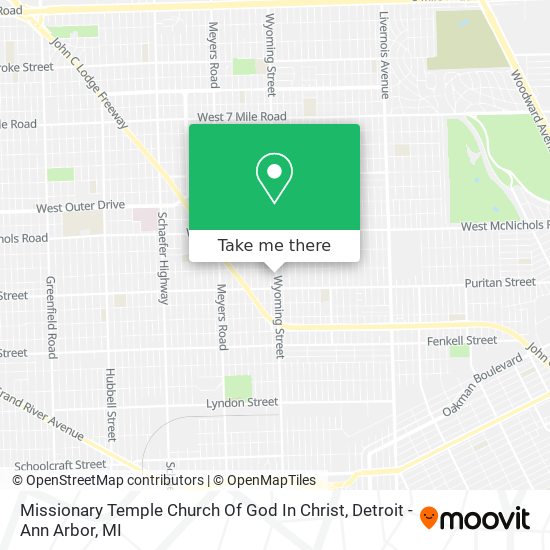 Mapa de Missionary Temple Church Of God In Christ