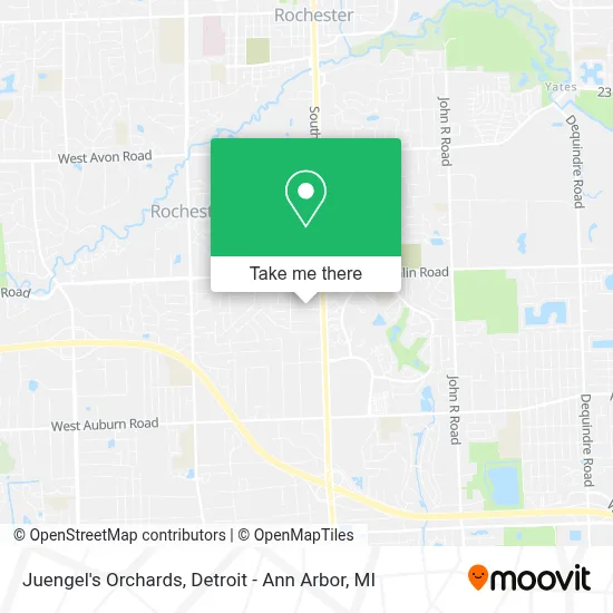 Juengel's Orchards map