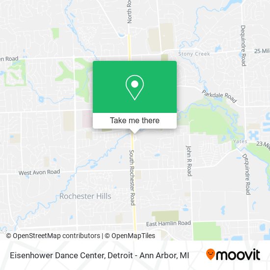 Eisenhower Dance Center map