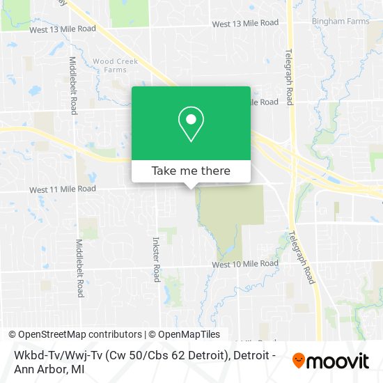 Wkbd-Tv / Wwj-Tv (Cw 50 / Cbs 62 Detroit) map