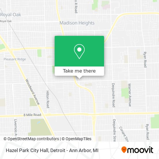 Hazel Park City Hall map