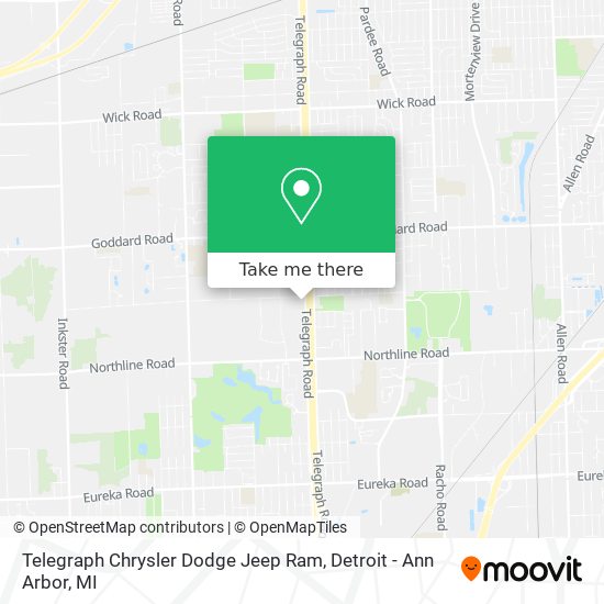 Telegraph Chrysler Dodge Jeep Ram map