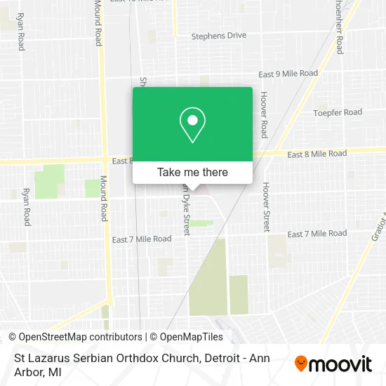 St Lazarus Serbian Orthdox Church map