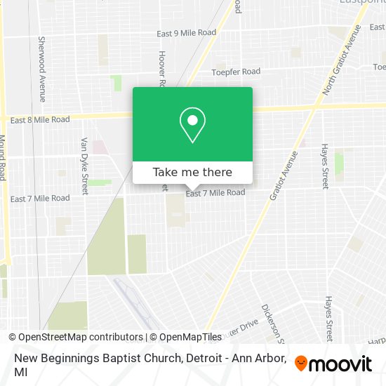 Mapa de New Beginnings Baptist Church