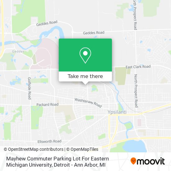 Mayhew Commuter Parking Lot For Eastern Michigan University map