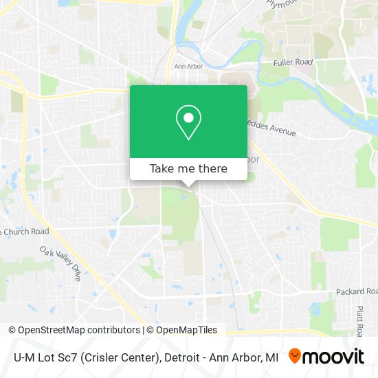 U-M Lot Sc7 (Crisler Center) map