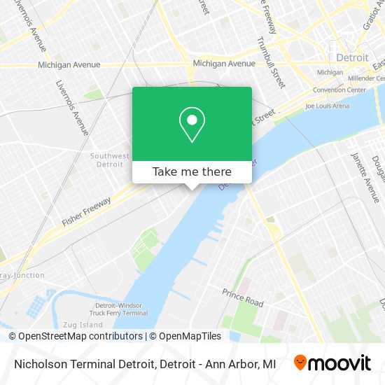Nicholson Terminal Detroit map