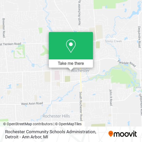 Rochester Community Schools Administration map