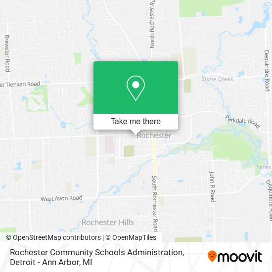 Rochester Community Schools Administration map