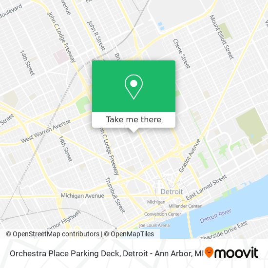 Orchestra Place Parking Deck map