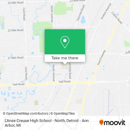 L'Anse Creuse High School - North map