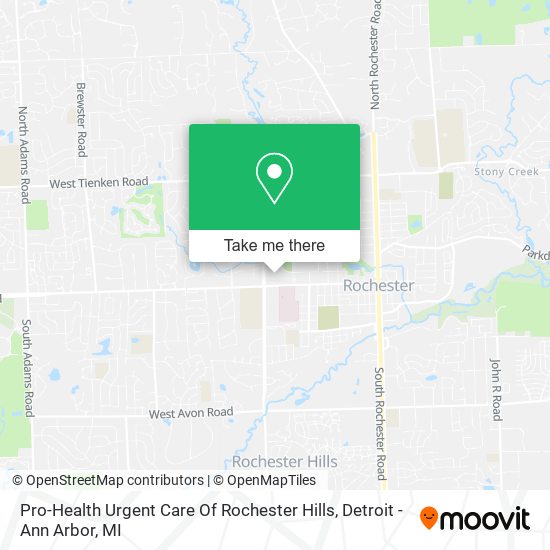 Mapa de Pro-Health Urgent Care Of Rochester Hills