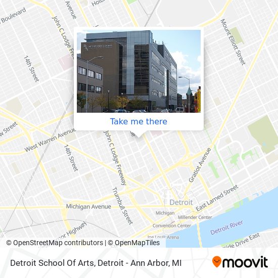 Detroit School Of Arts map