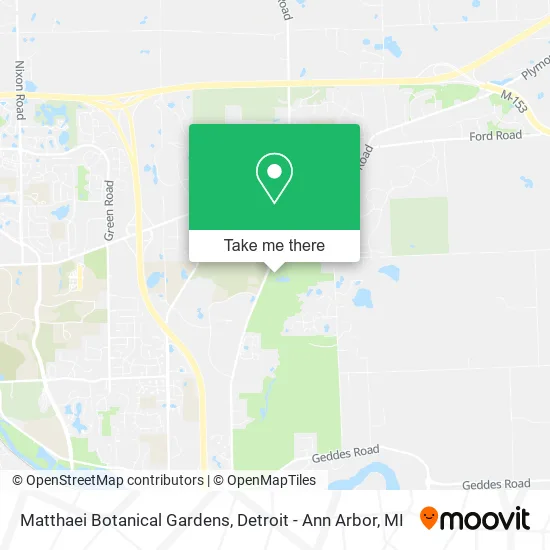 Matthaei Botanical Gardens map