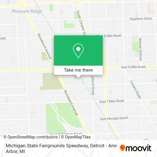 Michigan State Fairgrounds Speedway map