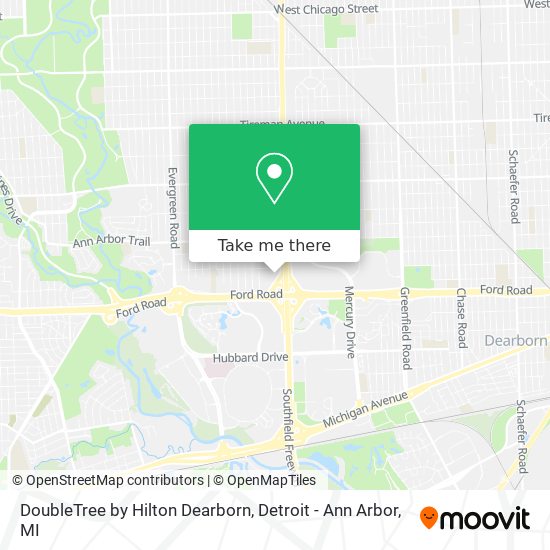 DoubleTree by Hilton Dearborn map