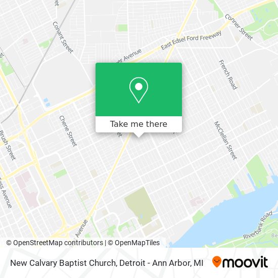 New Calvary Baptist Church map