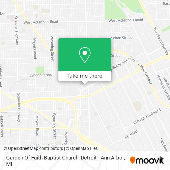 Mapa de Garden Of Faith Baptist Church