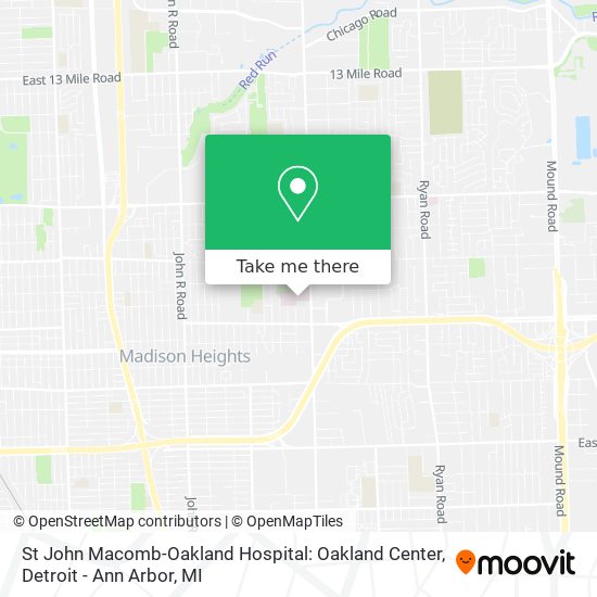 St John Macomb-Oakland Hospital: Oakland Center map