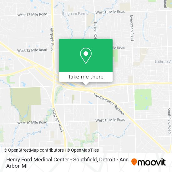 Mapa de Henry Ford Medical Center - Southfield