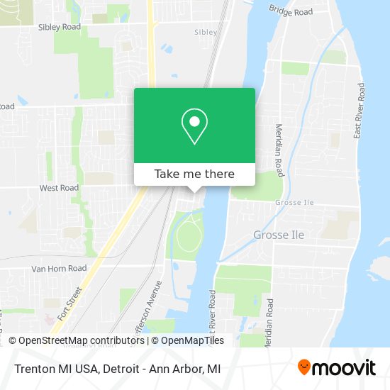 Mapa de Trenton MI USA