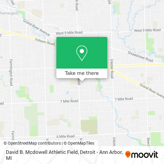 Mapa de David B. Mcdowell Athletic Field