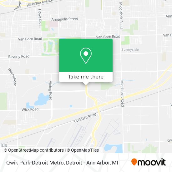 Qwik Park-Detroit Metro map