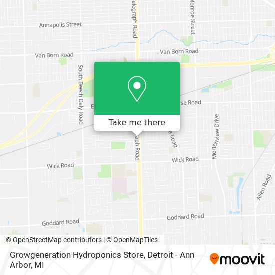 Mapa de Growgeneration Hydroponics Store