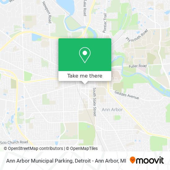 Mapa de Ann Arbor Municipal Parking