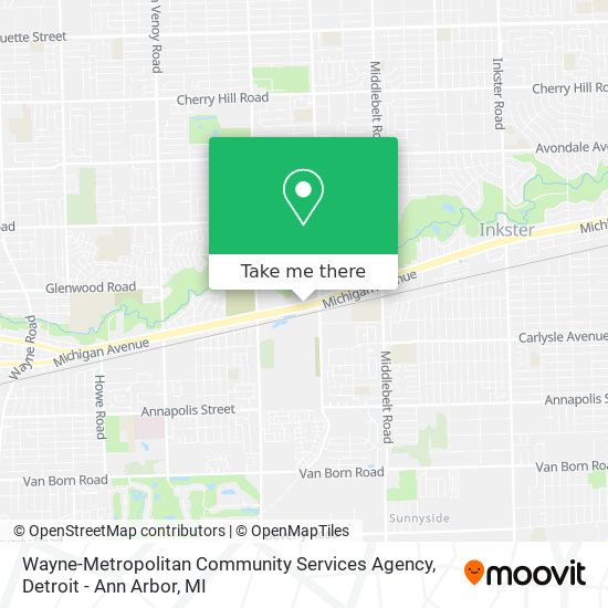 Wayne-Metropolitan Community Services Agency map