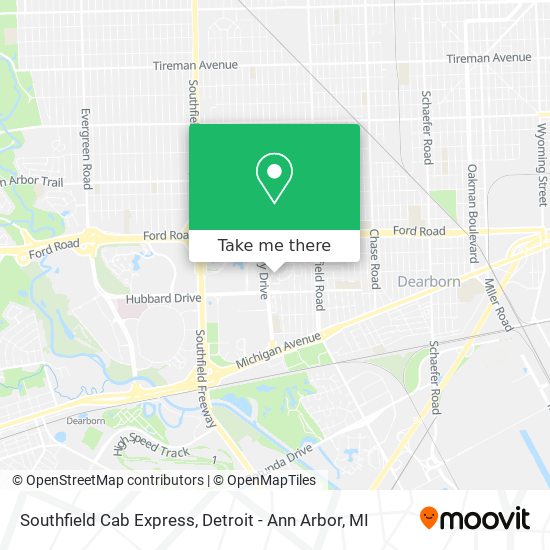 Mapa de Southfield Cab Express