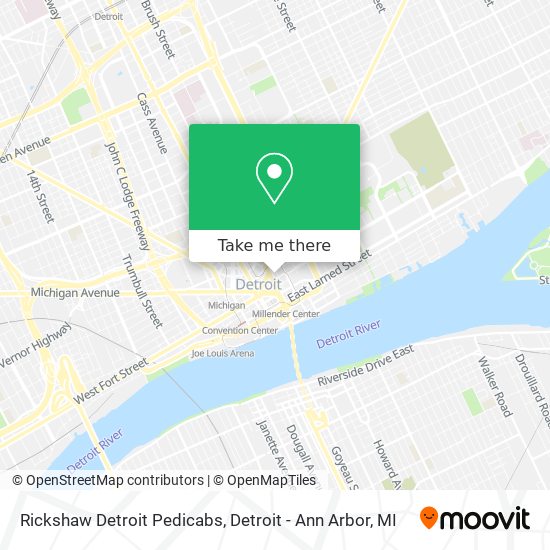 Rickshaw Detroit Pedicabs map