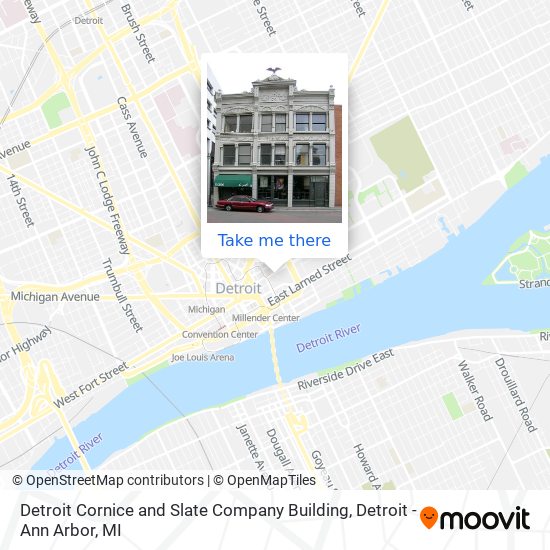 Detroit Cornice and Slate Company Building map