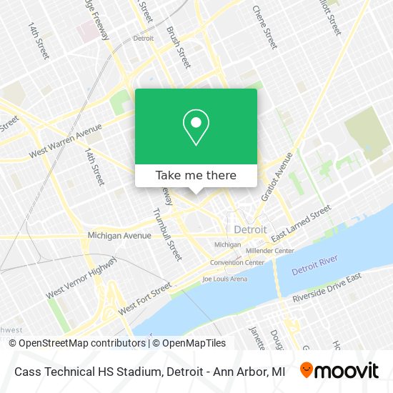 Mapa de Cass Technical HS Stadium