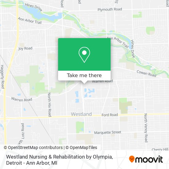 Westland Nursing & Rehabilitation by Olympia map