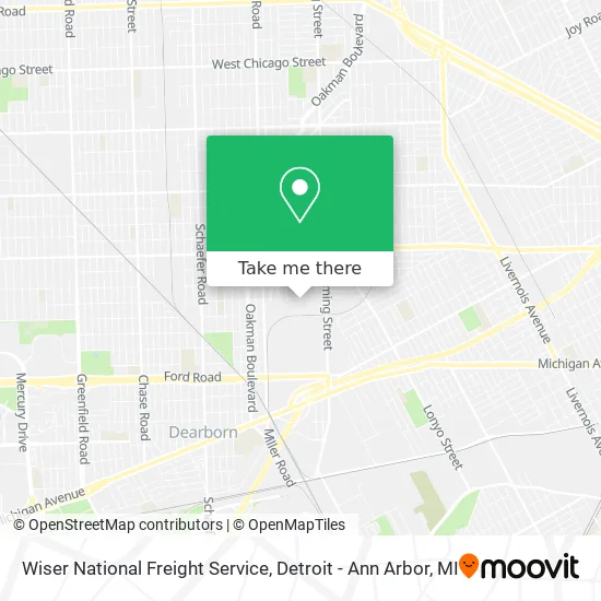 Wiser National Freight Service map