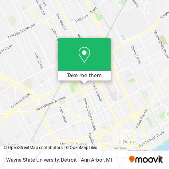 Wayne State University map