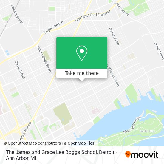 The James and Grace Lee Boggs School map