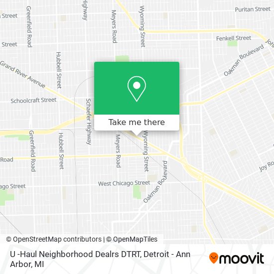 Mapa de U -Haul Neighborhood Dealrs DTRT