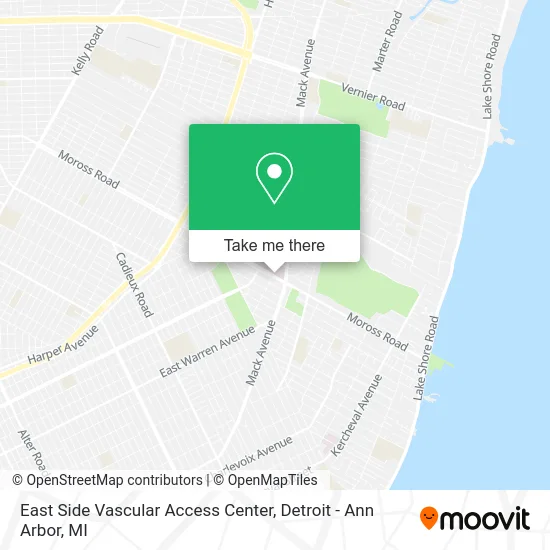 East Side Vascular Access Center map