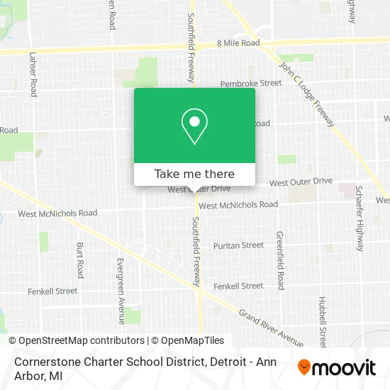 Cornerstone Charter School District map