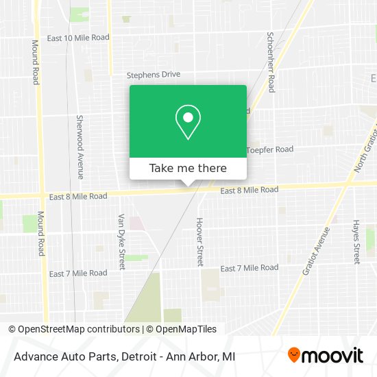 Mapa de Advance Auto Parts