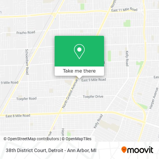 38th District Court map