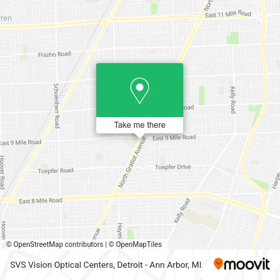 SVS Vision Optical Centers map