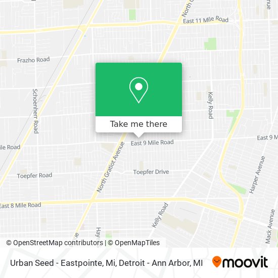 Urban Seed - Eastpointe, Mi map